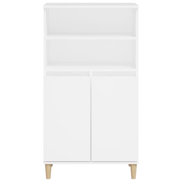 vidaXL Buffet haut Blanc 60x36x110 cm Bois d'ing&eacute;nierie