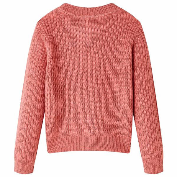 Pull-over tricot&eacute; pour enfants rose moyen 128