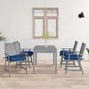 vidaXL Chaises &agrave; manger d'ext&eacute;rieur et coussins lot de 4 Acacia massif
