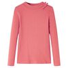 T-shirt enfants &agrave; manches longues rose vieux 104