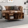 vidaXL Table basse ch&ecirc;ne fum&eacute; 90x50x40 cm bois d'ing&eacute;nierie