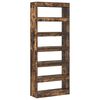 vidaXL Biblioth&egrave;que Ch&ecirc;ne fum&eacute; 80 x 30 x 198 cm Bois d'ing&eacute;nierie