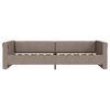 vidaXL Lit avec matelas et &eacute;clairage USB Taupe Tissu 90x200 cm