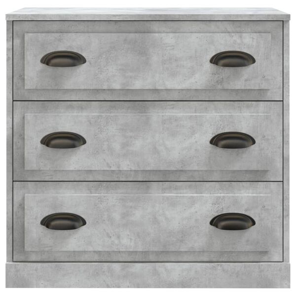 vidaXL Buffets 2 pcs gris b&eacute;ton bois d'ing&eacute;nierie