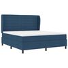vidaXL Lit &agrave; ressorts avec matelas Bleu 180 x 200 cm tissu