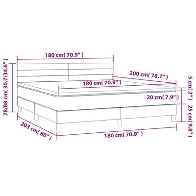 vidaXL Sommier à lattes de lit avec matelas Bleu 180x200 cm Tissu