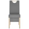 vidaXL Chaises &agrave; manger lot de 6 gris similicuir