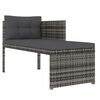 vidaXL Ensemble &agrave; manger de jardin 4pcs coussins Gris R&eacute;sine tress&eacute;e