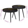 vidaXL Tables basses gigognes 2 pcs fer