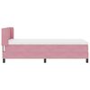 vidaXL Lit &agrave; ressorts avec matelas Rose 190 x 90 cm Velours