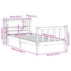 vidaXL Cadre de lit avec t&ecirc;te de lit sans matelas cire marron 90x200cm