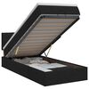 vidaXL Lit ottoman avec matelas Noir 80 x 200 cm Tissu