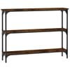 vidaXL Table console ch&ecirc;ne fum&eacute; 100x22,5x75 cm bois d'ing&eacute;nierie