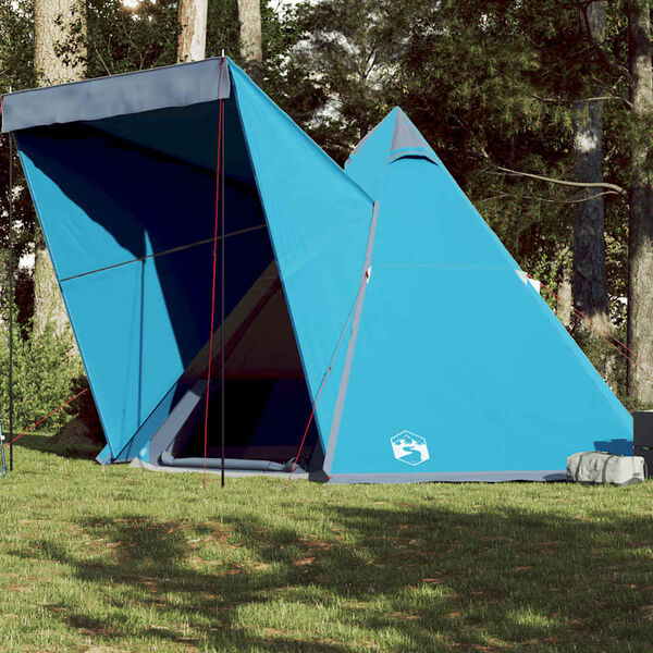 vidaXL Tente familiale tipi 6 personnes bleu imperm&eacute;able