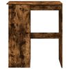 vidaXL Table de bar avec &eacute;tag&egrave;res ch&ecirc;ne fum&eacute; bois d'ing&eacute;nierie