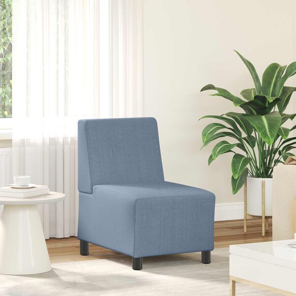 vidaXL | Unit&eacute; de Sofa Modulaire Sans Accoudoirs | Bleu 55 x 74 x 82 cm