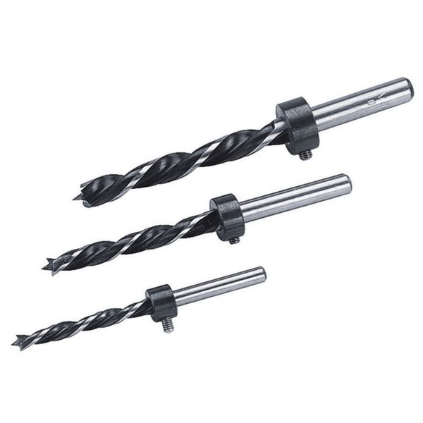 wolfcraft 3 forets et but&eacute;es de profondeur 6, 8, 10 mm 2730000