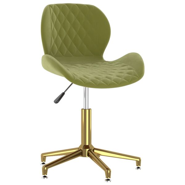 vidaXL Chaises pivotantes &agrave; manger lot de 4 vert clair velours