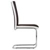 vidaXL Chaises &agrave; manger cantilever lot de 2 marron similicuir