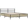 vidaXL Cadre de lit sans matelas ch&ecirc;ne sonoma 150x200 cm