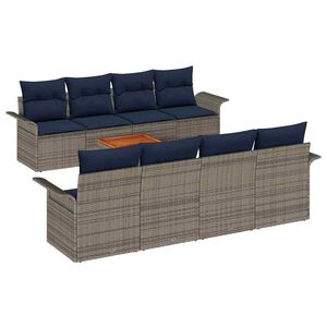 vidaXL Ensemble de canap&eacute; de jardin 9 pc 8-Nombre de places