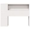 vidaXL T&ecirc;te de lit avec rangement blanc 90 cm bois massif de pin