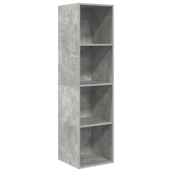 vidaXL Meuble TV mural Gris b&eacute;ton 37x37x142,5 cm Bois d&rsquo;ing&eacute;nierie