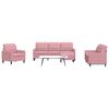 vidaXL Ensemble de canap&eacute;s 4 pcs avec coussins Rose Velours