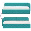 vidaXL Cadre de lit d'angle avec matelas Turquoise 80 x 200 cm Velours