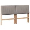vidaXL T&ecirc;te de lit capitonn&eacute;e Taupe 160 cm Pin massif