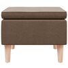 vidaXL Tabouret avec pieds en bois Marron Tissu