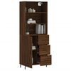 vidaXL Buffet haut Ch&ecirc;ne marron 69,5x34x180 cm Bois d'ing&eacute;nierie