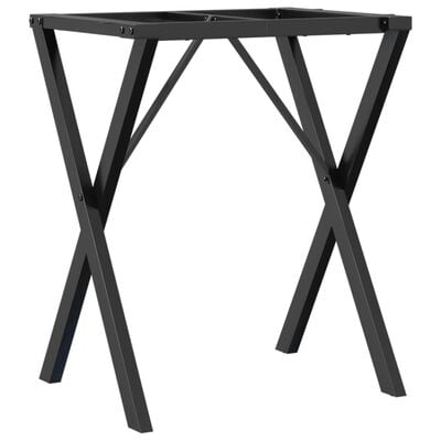 vidaXL Pieds de table à manger cadre en X 50x40x73 cm fonte