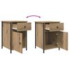 vidaXL Cabinet de chevet 2 pcs Ch&ecirc;ne artisanal 40 x 42 x 60 cm
