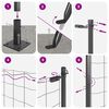 vidaXL Cl&ocirc;ture avec poteau Gris 1 x 10 m Acier et PVC
