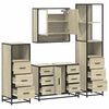 vidaXL Ensemble de meubles de salle de bain 4 pcs ch&ecirc;ne sonoma
