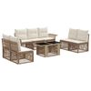 vidaXL Ensemble de canap&eacute; de jardin 8 pc Beige et blanc cr&egrave;me