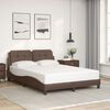 vidaXL Cadre de lit sans matelas Zadar marron 140x200 cm similicuir