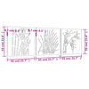 vidaXL D&eacute;corations murales jardin 3 pcs 55x55 cm design d'herbe