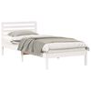 vidaXL Cadre de lit avec t&ecirc;te de lit Blanc 100 x 220 cm Pin massif
