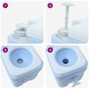 vidaXL Toilette de Camping Bleu Clair et Blanc 41,5 x 36,5 x 30 cm