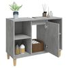 vidaXL Meuble d'&eacute;vier gris b&eacute;ton 80x33x60 cm bois d'ing&eacute;nierie