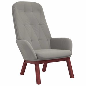 vidaXL Chaise de relaxation Gris clair Velours