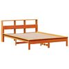 vidaXL Lit biblioth&egrave;que sans matelas cire marron 140x200 cm pin massif