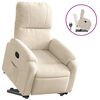 vidaXL Fauteuil inclinable beige tissu microfibre