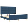 vidaXL Cadre de lit avec t&ecirc;te de lit Bleu 180 x 200 cm tissu