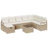 vidaXL Ensemble de Canap&eacute;s 9 pc 8-Nombre de places Beige et cr&egrave;me
