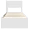 vidaXL Cadre de lit avec matelas Blanc 75 x 190 cm Pin massif
