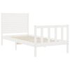 vidaXL Cadre de lit sans matelas blanc bois de pin massif