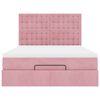 VidaXL Cadre de lit ottoman avec matelas rose 140x200 cm velours